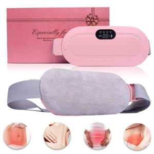 Portable Cordless Period Cramp Relief Massager & Heating Pad – 3 Temps, 3 Modes, Fast Heat for Menstrual Pain"